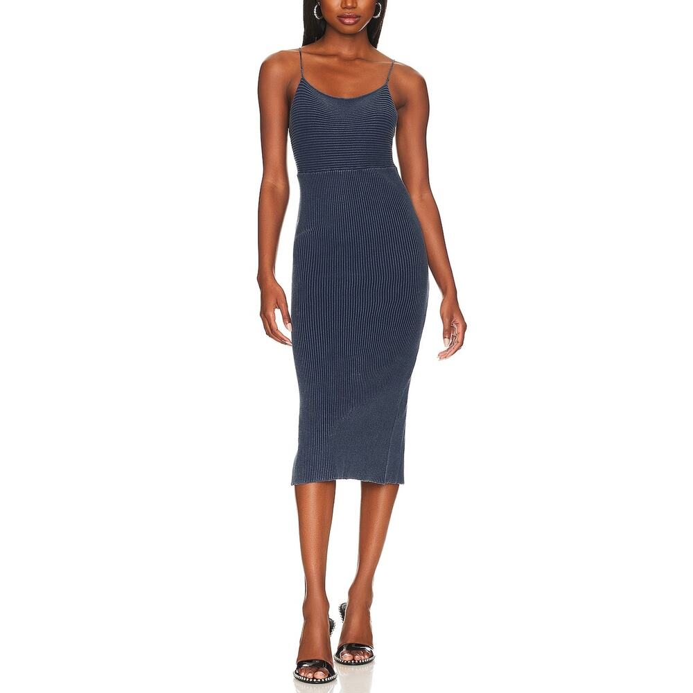 Nbd 'Riley' Blue Cotton Midi Dress Size XXS